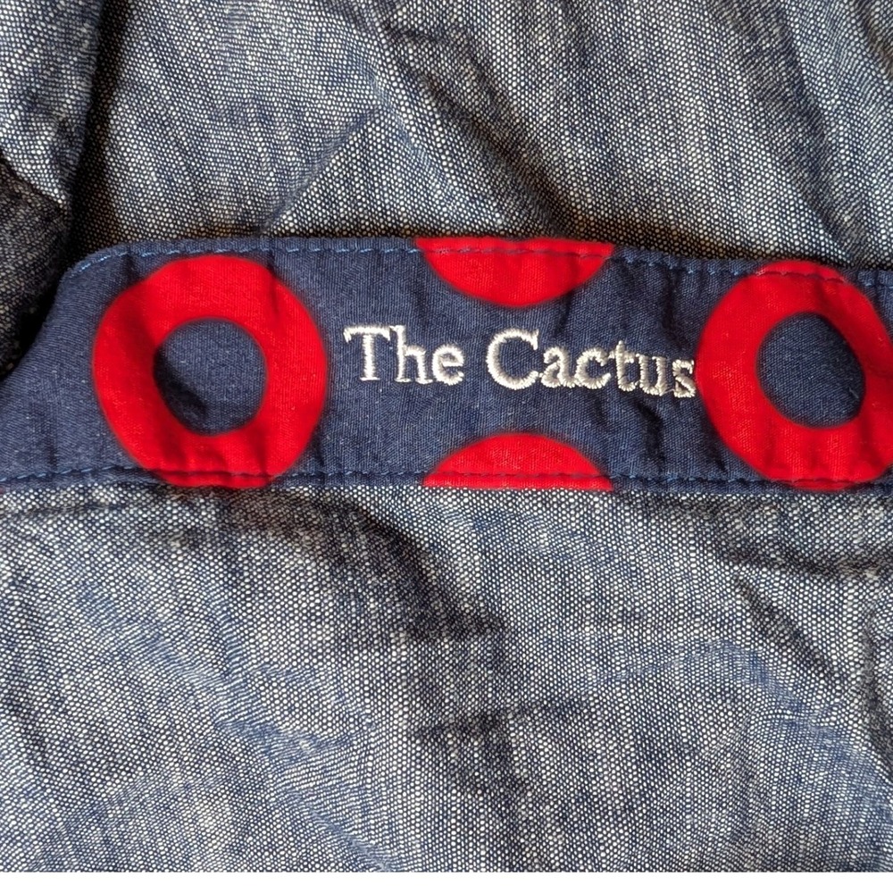 SEC.119 Mens XL Blue Chambray Button Down Shirt Phish Donut The Cactus XL - Picture 3 of 7